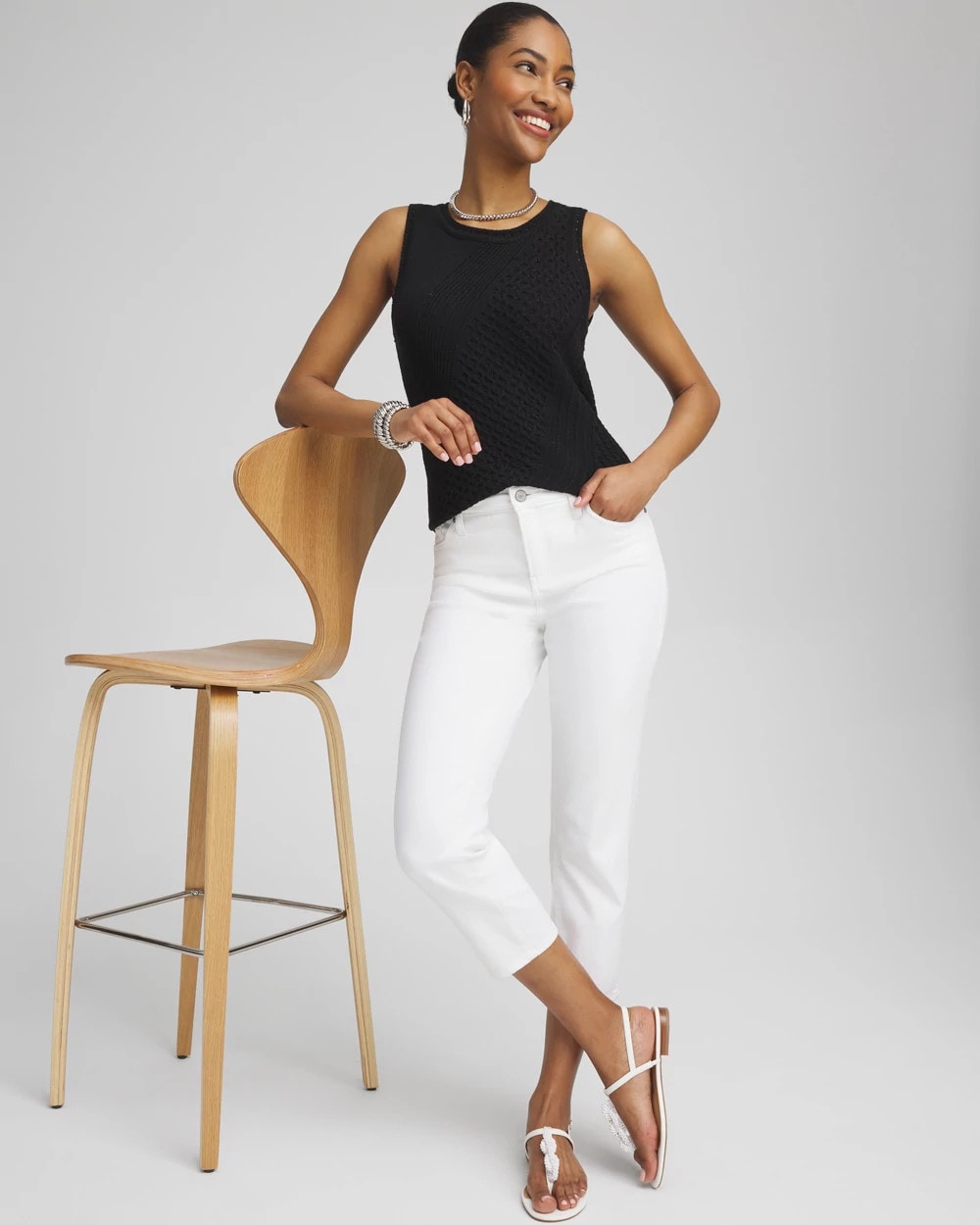 No Stain Girlfriend Cropped Jeans